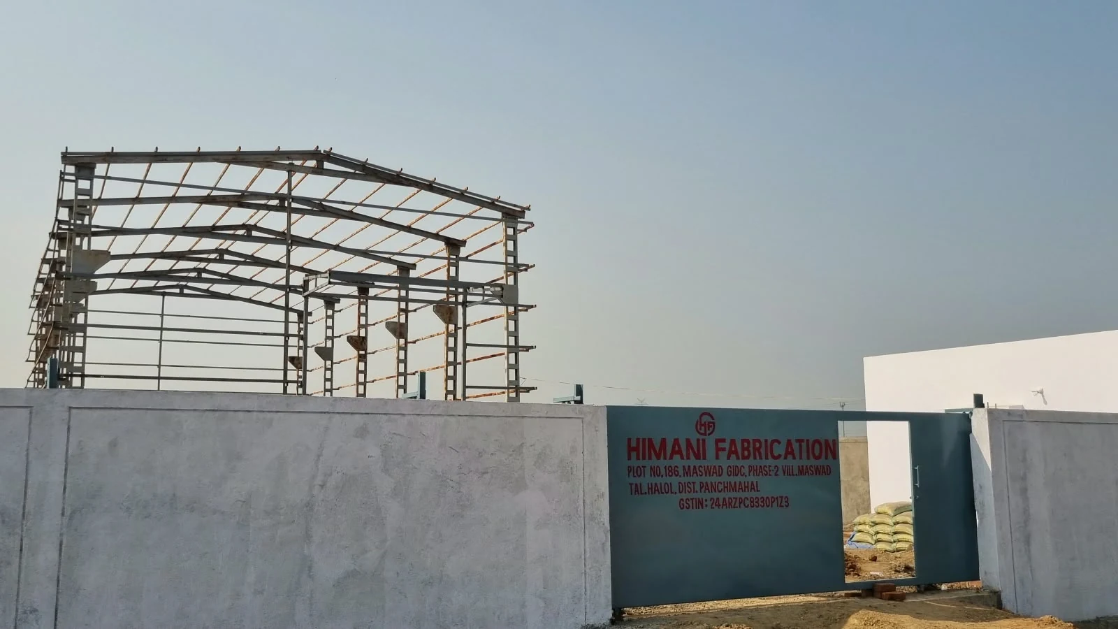 Steel-frame construction photographed for Vraj Associates